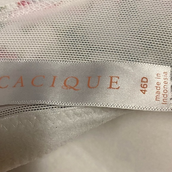 Cacique Lightly Lined Full Coverage Bra Underwire Floral Tropical Print Sz 46D - Picture 2 of 7